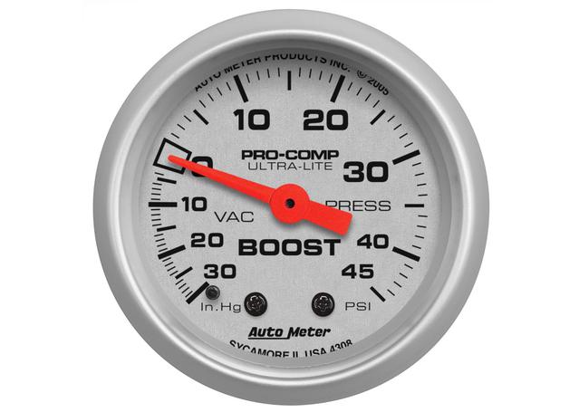 Autometer Ultra-Lite 2-1/16in Boost/Vacuum Gauge 30in/Hg