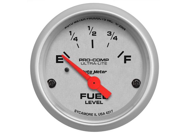 Autometer Ultra-Lite 2-1/16in Fuel Level Gauge 0-30 Ohm