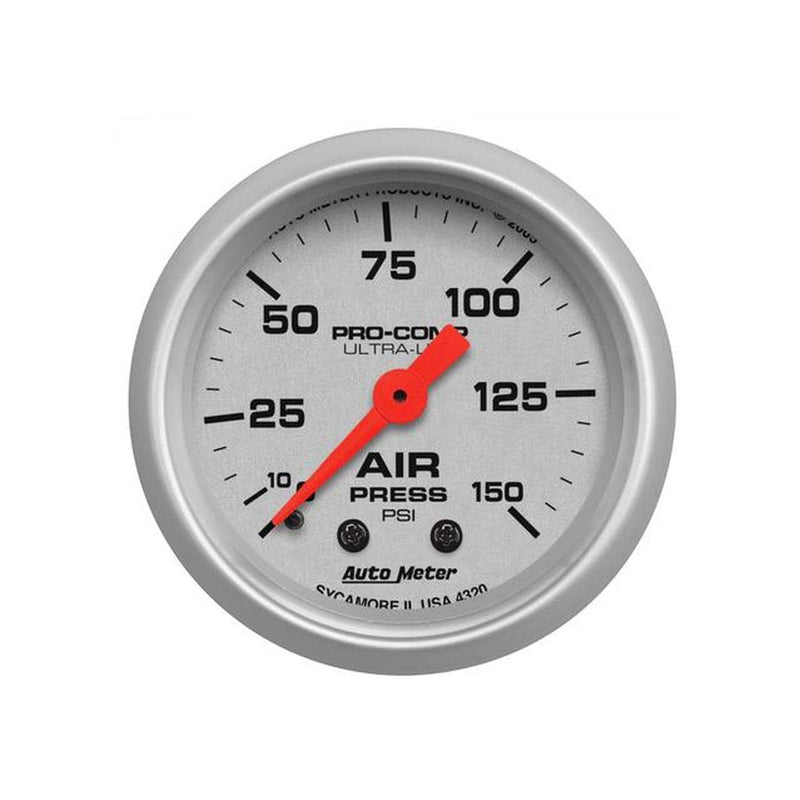 Autometer Ultra-Lite 2-1/16in Air Pressure Gauge 0-150