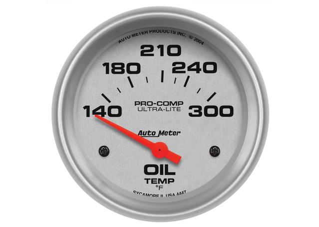 Autometer Ultra-Lite 2-5/8in Oil Temp Gauge 140-300F