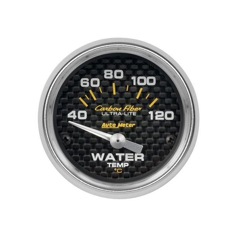 Autometer Carbon Fiber 2-1/16in Water Temp Gauge 40-120C