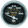 Autometer Carbon Fiber 2-1/16in Oil Temp Gauge 140-300F