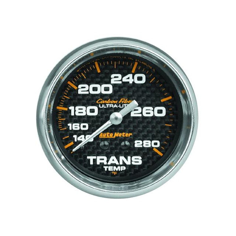 Autometer Carbon Fiber 2-5/8in Trans Temp Gauge 140-280F