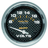Autometer Carbon Fiber 2-5/8in Voltmeter 8-18V Short