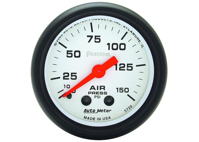 Autometer Phantom 2-1/16in Air Pressure Gauge 0-150PSI