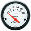 Autometer Phantom 2-1/16in Voltmeter 8-18V Short Sweep