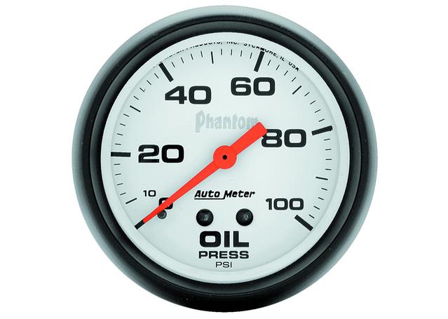Autometer Phantom 2-5/8in Oil Pressure Gauge 0-100PSI