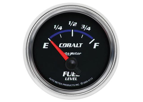 Autometer Cobalt 2-1/16in Fuel Level Gauge 0-90 Ohm Short
