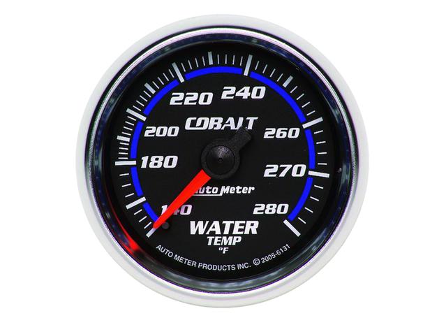 Autometer Cobalt 2-1/16in Water Temp Gauge 140-280F