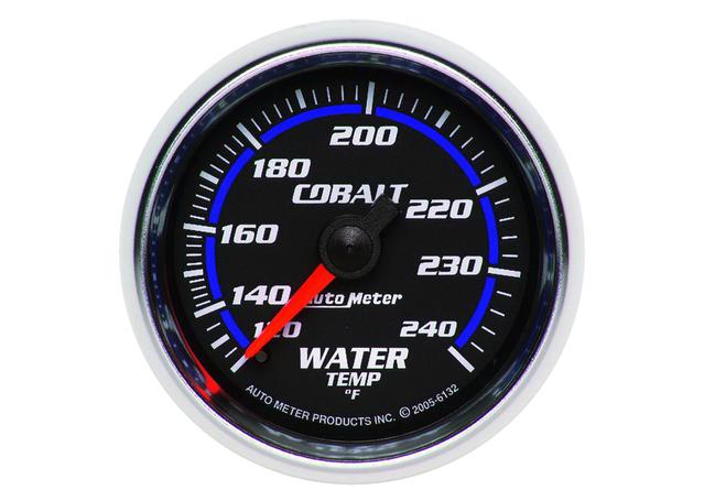 Autometer Cobalt 2-1/16in Water Temp Gauge 120-240F