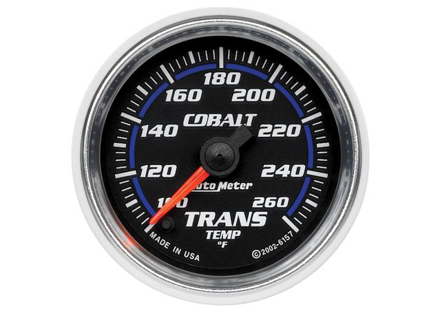 Autometer Cobalt 2-1/16in Trans Temp Gauge 100-260F Full