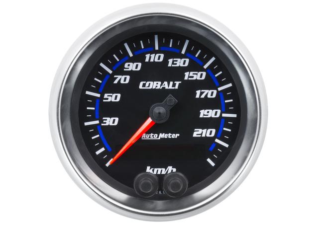 Autometer Cobalt 3-3/8in GPS Speedo Gauge 225KPH Internal
