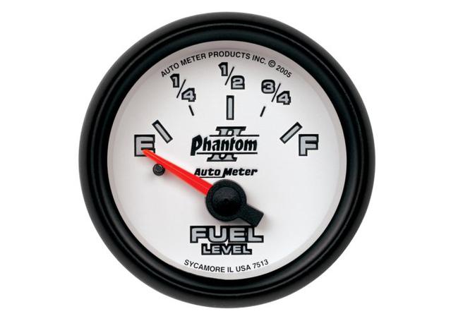 Autometer Phantom II 2-1/16in Fuel Level Gauge 0-90 Ohms
