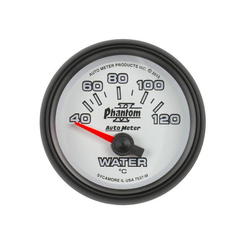 Autometer Phantom II 2-1/16in Water Temp Gauge 40-120C