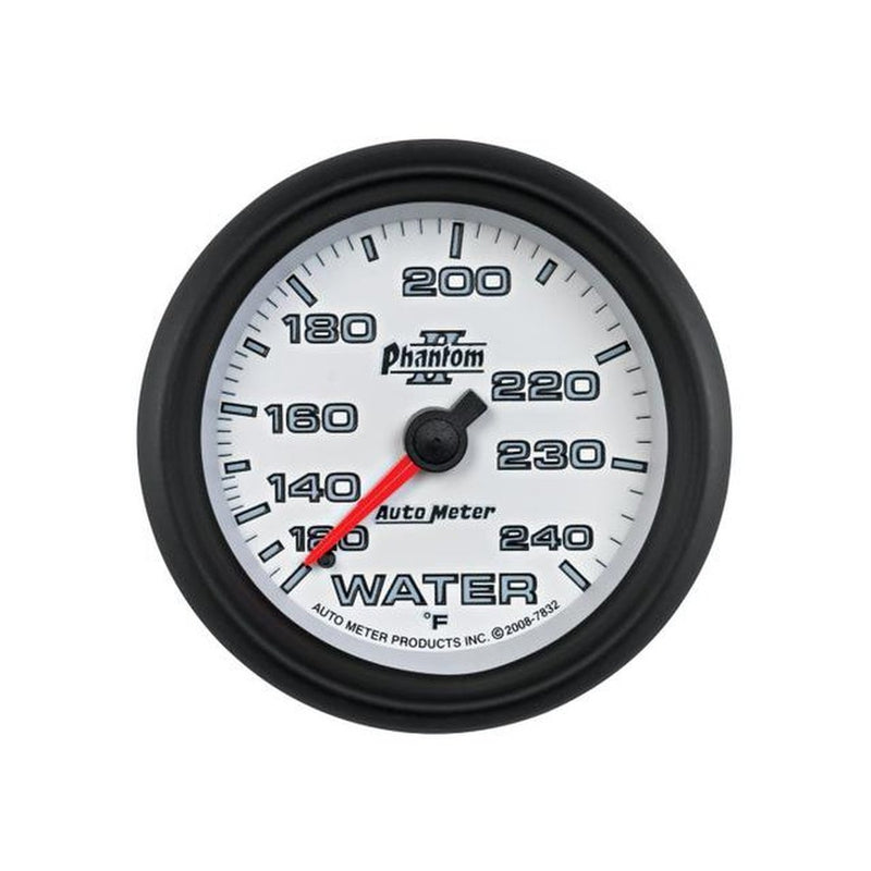 Autometer Phantom II 2-5/8in Water Temp Gauge 120-240F