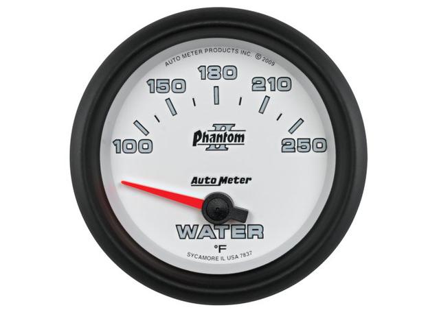 Autometer Phantom II 2-5/8in Water Temp Gauge 100-250F