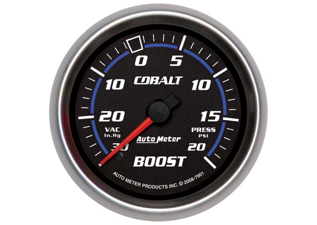 Autometer Cobalt 2-5/8in Boost/Vacuum Gauge 30in/Hg 20PSI