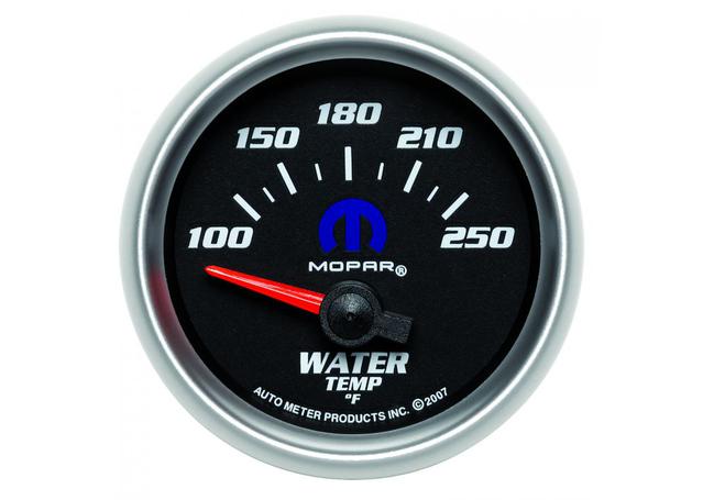 Autometer Mopar Black 2-1/16in Water Temp Gauge 100-250F
