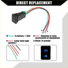 Black plastic auxiliary battery push button switch with green red and black wires for landcruiser 4runner replacement