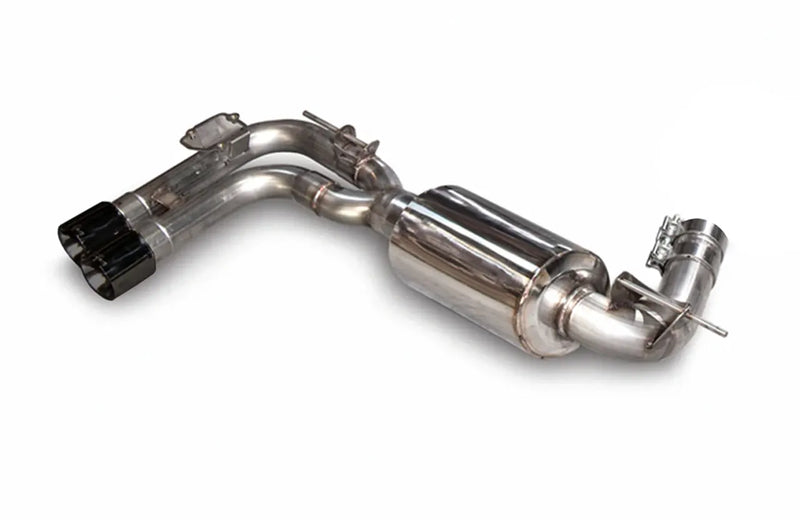 AWE Tuning BMW F3X 28i / 30i Touring Edition Axle-Back Exhaust Single Side - 80mm Black Tips — fits BMW 3 Series
