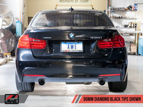 AWE Tuning BMW F3X 335i/435i Touring Edition Axle-Back Exhaust - Chrome Silver Tips (90mm)