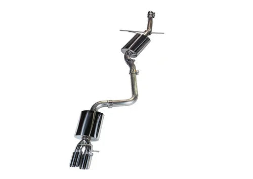 AWE Tuning Audi B8 A4 Touring Edition Exhaust - Single Side Diamond Black Tips — fits Audi A4