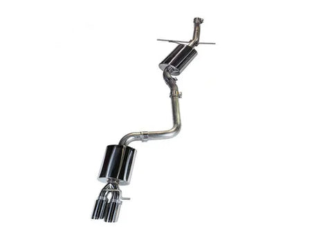AWE Tuning Audi B8 A5 2.0T Touring Edition Single Outlet Exhaust - Diamond Black Tips — fits Audi A5