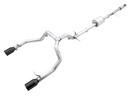 AWE Tuning 4th Gen GM 1500 5.3L 0FG Catback Dual Side Exit (Flat Bumper) - Diamond Tips — fits Chevrolet Silverado...
