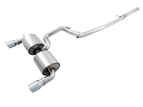 AWE Tuning Ford Focus RS Touring Edition Cat-back Exhaust- Non-Resonated - Chrome Silver Tips — fits Ford Focus Gen 3