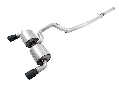 AWE Tuning Ford Focus RS Touring Edition Cat-back Exhaust - Non-Resonated - Diamond Black Tips