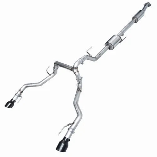 AWE Tuning 2021+ Ford F-150 Tremor (w/ Bumper Cutouts) 0FG Resonated Catback - Diamond Black Tips — fits Ford F-150...