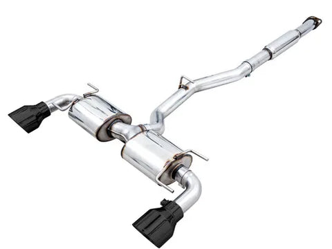 AWE Tuning Subaru BRZ/ Toyota GR86/ Toyota 86 Touring Edition Cat-Back Exhaust- Diamond Black Tips