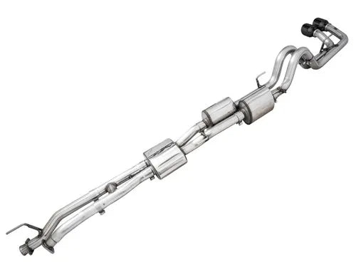 AWE Tuning 16-22 Toyota Tacoma 0FG Catback Exhaust w/ BashGuard - Dual Diamond Black Tips