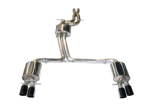 AWE Tuning Audi B8 S5 4.2L Touring Edition Exhaust System - Diamond Black Tips — fits Audi S5