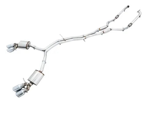 AWE Tuning Audi B9 S5 3.0T Touring Edition Exhaust - Chrome Silver Tips (102mm) — fits Audi S5