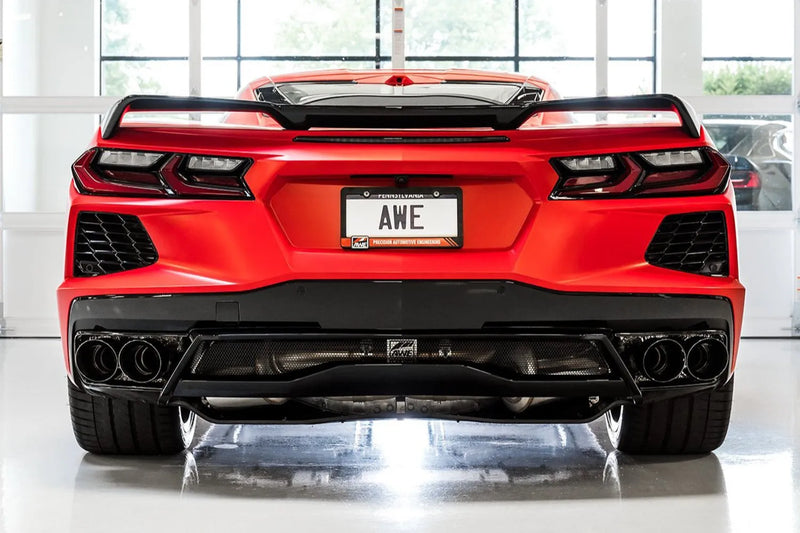 AWE Tuning 2020 Chevrolet Corvette (C8) Touring Edition Exhaust - Quad Chrome Silver Tips