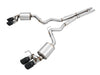 AWE Tuning 2018+ Ford Mustang GT (S550) Cat-back Exhaust - Touring Edition (Quad Diamond Black Tips)