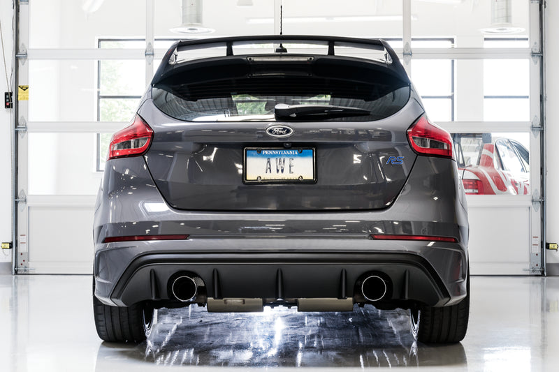 AWE Tuning Ford Focus RS Track Edition Cat-back Exhaust - Chrome Silver Tips — fits Ford Focus Gen 3