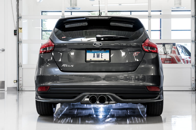 AWE Tuning Ford Focus ST Track Edition Cat-back Exhaust - Chrome Silver Tips