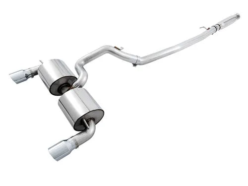 AWE Tuning Ford Focus RS Touring Edition Cat-back Exhaust- Resonated - Chrome Silver Tips — fits Ford Focus Gen 3