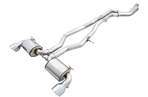 AWE Tuning 2020 Toyota Supra A90 Non-Resonated Touring Edition Exhaust - 5in Chrome Silver Tips