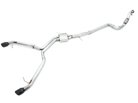 AWE Tuning Audi B9 A4 Track Edition Exhaust Dual Outlet - Diamond Black Tips (Includes DP) — fits Audi A4
