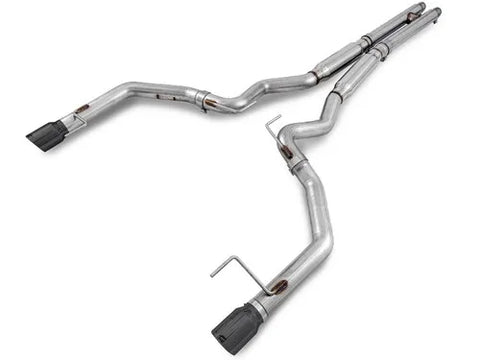 AWE Tuning S550 Mustang GT Cat-back Exhaust - Track Edition (Diamond Black Tips) — fits Ford Mustang