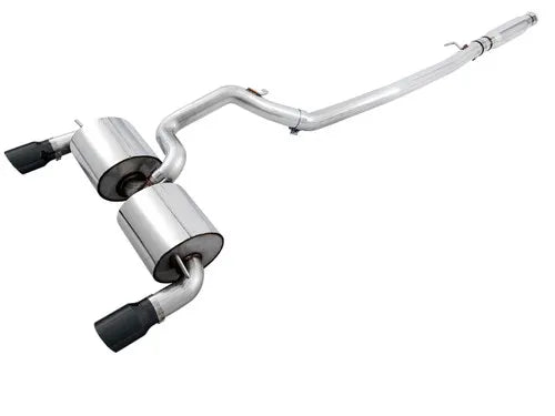 AWE Tuning Ford Focus RS Touring Edition Cat-back Exhaust - Resonated - Diamond Black Tips — fits Ford Focus Gen 3