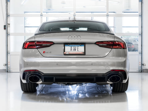 AWE Tuning Audi B9 RS5 Track Edition Exhaust w/ Diamond Black RS Tips — fits Audi Rs5