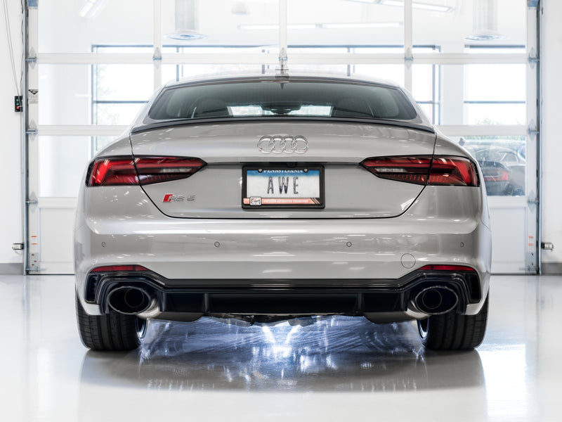 AWE Tuning Audi B9 RS5 Sportback Track Edition Exhaust- Non Resonated - Diamond Black RS-Style Tips