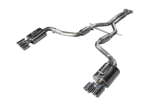 AWE Tuning Panamera 2/4 Track Edition Exhaust (2014+) - w/Chrome Silver Tips — fits Porsche Panamera