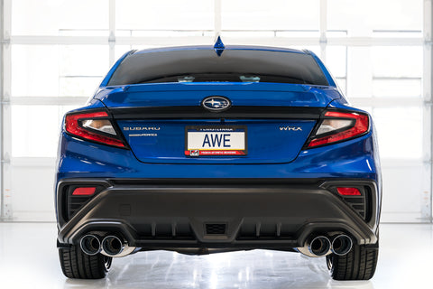 AWE Tuning 2022+ VB Subaru WRX Track Edition Exhaust - Chrome Silver Tips