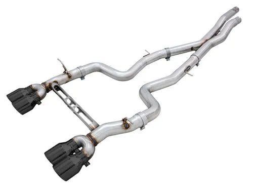 AWE Tuning BMW F8X M3/M4 Track Edition Catback Exhaust - Diamond Black Tips — fits BMW M4 F82