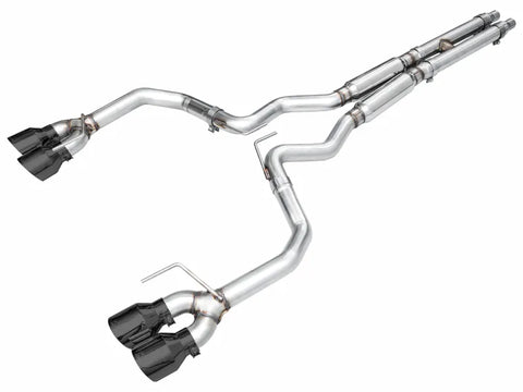 AWE Tuning 2024 Ford Mustang Dark Horse S650 RWD Track Edition Catback Exhaust w/ Quad Diamond Black Tips
